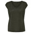 Фото #1 товара ONLY Silvery Lurex V Neck short sleeve T-shirt