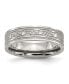 Фото #1 товара Stainless Steel Brushed Celtic Laser Etched 6mm Flat Band Ring