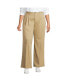 ფოტო #1 პროდუქტის Plus Size High Rise Crisp Poplin Chino Wide Leg Pants