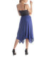 Solid Color Knee Length Elastic Waist Handkerchief Skirt