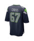 Фото #2 товара Men's Charles Cross College Navy Seattle Seahawks 2022 NFL Draft First Round Pick Game Jersey
