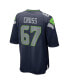 ფოტო #2 პროდუქტის Men's Charles Cross College Navy Seattle Seahawks 2022 NFL Draft First Round Pick Game Jersey