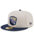 Фото #4 товара Men's Stone, Navy Tennessee Titans 2023 Salute To Service 59FIFTY Fitted Hat