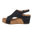 Фото #6 товара Corkys Carley Wedge Womens Black Casual Sandals 30-5316-DEMN