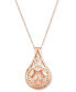 ფოტო #3 პროდუქტის Vanilla Pearl (9mm), Peach Morganite (1/3 ct. t.w) & Nude Diamond (3/4 ct. t.w.) 18" Pendant Necklace in 14k Rose Gold
