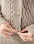 Фото #3 товара Vero Moda Aware cable knit boxy cardigan co-ord in beige melange