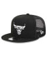 Фото #2 товара Men's Black Chicago Bulls Evergreen 9FIFTY Trucker Snapback Hat