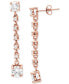 ფოტო #2 პროდუქტის Cubic Zirconia Linear Drop Earrings, Created for Macy's