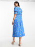 Nobody's Child Maternity Luna midi dress in blue floral