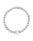 Фото #1 товара Silver Crystal Initial Cube Stretch Bracelet