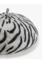 Ressam Yünlü Şapka Yumuşak Dokulu Zebra Desenli