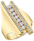 ფოტო #1 პროდუქტის Diamond Three Row Asymmetric Statement Ring (1 ct. t.w.) in 14k Gold