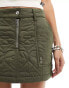 Aape by A Bathing Ape quilted mini skirt in khaki