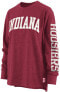 Фото #1 товара Women's Heathered Crimson Indiana Hoosiers Two-Hit Canyon Long Sleeve T-Shirt