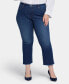 ფოტო #1 პროდუქტის Plus Size Barbara Bootcut Ankle Fray Jeans