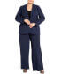 Фото #1 товара Plus Size The Ultimate Wide Leg Stretch Work Pant