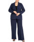 Фото #1 товара Plus Size The Ultimate Wide Leg Stretch Work Pant - 28, Maroon Banner