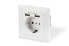 DIGITUS Safety socket for flush mounting with 2 USB ports