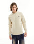 Fred Perry textured lambswool jumper in oatmeal