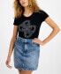 Фото #3 товара Women's Carol Cotton Embellished Mini Denim Skirt