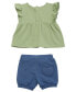 Фото #2 товара Костюм для малышей Guess Футболка с коротким рукавом и джинсовые шорты