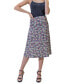 Women's Below Knee Length Elastic Waist Skirt