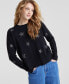 Women's Embellished Star Long-Sleeve 100% Cashmere Sweater, Created for Macy's