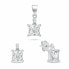 Фото #1 товара Elegant silver jewelry set with zircons SET260W (earrings, pendant)