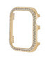 Фото #1 товара Ремешок для часов Anne Klein Gold-Tone Alloy Bumper с прозрачными кристаллами совместим со смарт-часами Apple Watch 41 мм