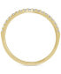 Фото #3 товара Diamond Curved Band (1/6 ct. t.w.) in 14k Gold