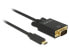 Delock 85261 - 1 m - USB Type-C - VGA (D-Sub) - Male - Male - Gold