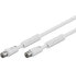 Wentronic Antenna Cable with Ferrite (80 dB) - Double Shielded - 10 m - Coaxial - Coaxial - White