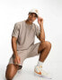 Фото #1 товара Selected Homme co-ord plisse t-shirt in beige