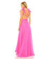 ფოტო #3 პროდუქტის Women's Cap Sleeve A Line Gown