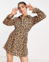 Фото #1 товара AX Paris mini shirt dress in leopard