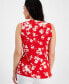 ფოტო #2 პროდუქტის Petite Floral-Print Twist-Front Top