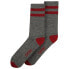 Носки мужские Chrome Merino crew (черные) Grey / Red Stripe, EU 35 1/2-38 - фото #2