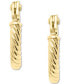 ფოტო #3 პროდუქტის Children's Twist Style Extra Small Hoop Earrings in 14k Gold, 3/8"