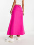 Фото #7 товара COLLUSION low rise linen beach skirt in pink