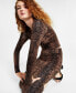 Фото #3 товара Women's Snake-Print Midi Skirt, Created for Macy's