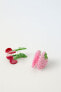 2-pack cherry and strawberry hair clips