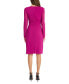 ფოტო #2 პროდუქტის Women's Asymmetric-Neck Long-Sleeve Bodycon Dress