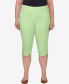 Фото #1 товара Plus Size Pull-On Tech Clam Digger Capri Pants