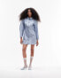 Фото #12 товара ASOS DESIGN parachute mini zip through shirt dress in air force blue