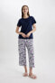 Фото #4 товара Fall In Love Regular Fit Kısa Kollu Pijama Takımı B6194ax24sp