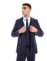 Фото #1 товара ASOS DESIGN skinny suit jacket in navy tonal check