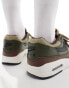 Nike Air Max 1 Premium trainers in olive and brown