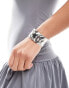 Фото #3 товара DesignB London hammered chunky cuff bracelet in silver