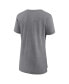 Фото #2 товара Women's Heather Gray Denver Broncos Drop Back Modern Tri-Blend T-shirt