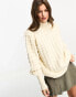 Фото #4 товара Vero Moda Petite bobble ballon sleeve jumper in cream